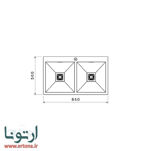 سینک توکار بیمکث مدل 762
